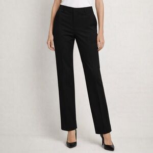 Rafaella Black Dress Pants Straight Leg Flare Work Office Classic - Size 10